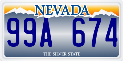 NV license plate 99A674