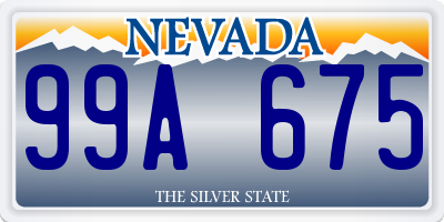 NV license plate 99A675