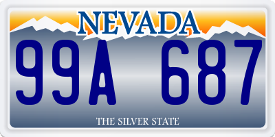 NV license plate 99A687
