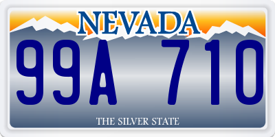 NV license plate 99A710