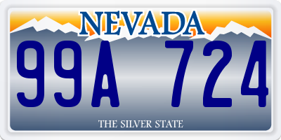 NV license plate 99A724