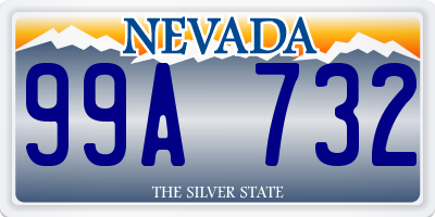 NV license plate 99A732