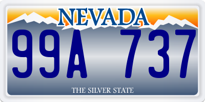 NV license plate 99A737