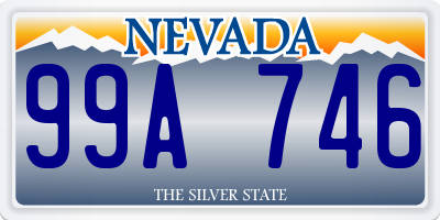 NV license plate 99A746