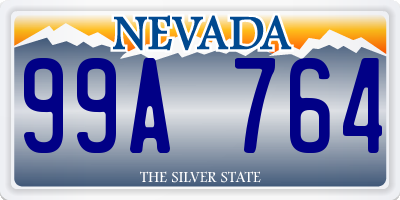 NV license plate 99A764