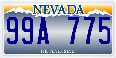 NV license plate 99A775