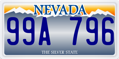 NV license plate 99A796