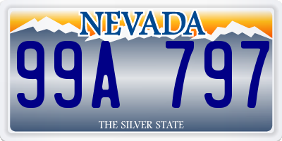 NV license plate 99A797