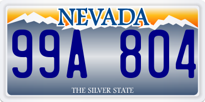 NV license plate 99A804