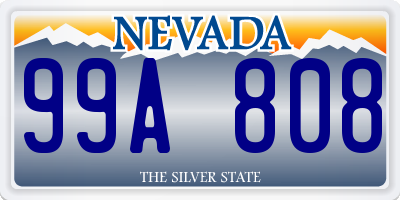 NV license plate 99A808