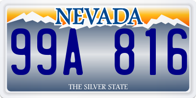NV license plate 99A816