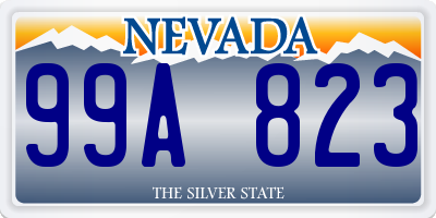 NV license plate 99A823
