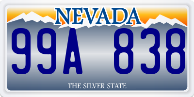 NV license plate 99A838