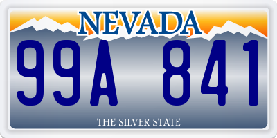 NV license plate 99A841