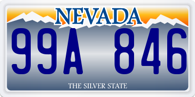 NV license plate 99A846