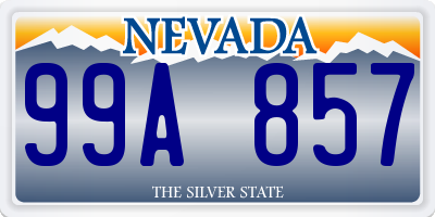 NV license plate 99A857