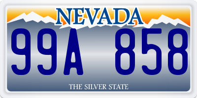 NV license plate 99A858
