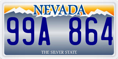 NV license plate 99A864