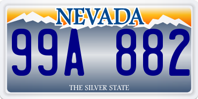 NV license plate 99A882