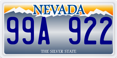 NV license plate 99A922