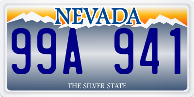 NV license plate 99A941