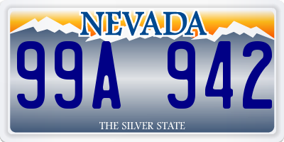 NV license plate 99A942