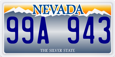 NV license plate 99A943