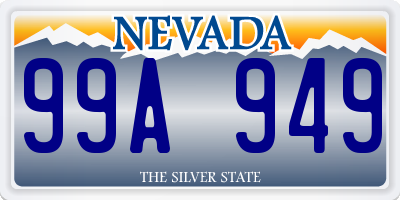 NV license plate 99A949