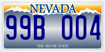 NV license plate 99B004