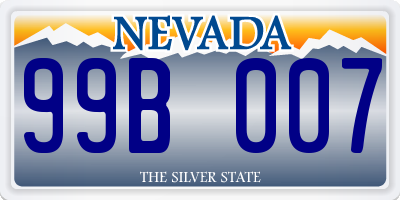 NV license plate 99B007