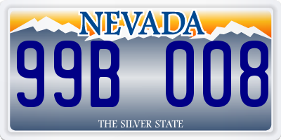 NV license plate 99B008