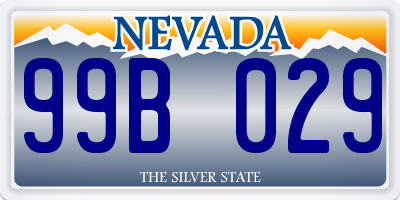 NV license plate 99B029