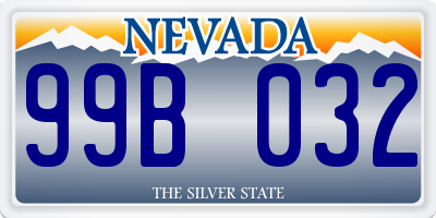 NV license plate 99B032