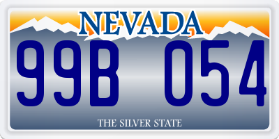 NV license plate 99B054