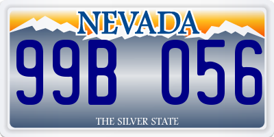 NV license plate 99B056