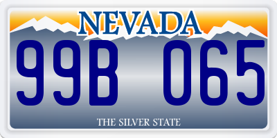 NV license plate 99B065