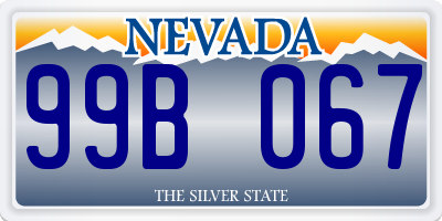 NV license plate 99B067