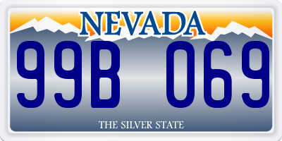 NV license plate 99B069
