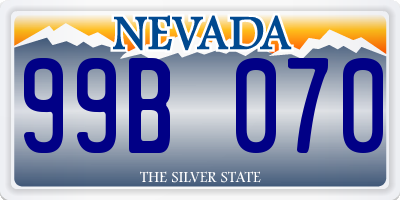 NV license plate 99B070