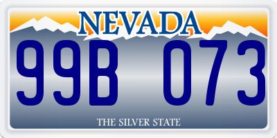 NV license plate 99B073