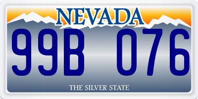NV license plate 99B076