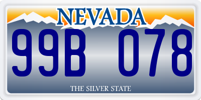 NV license plate 99B078