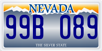 NV license plate 99B089