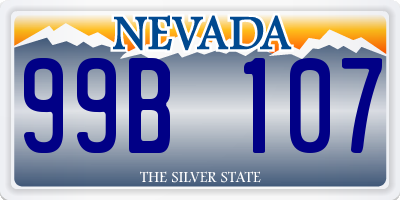 NV license plate 99B107