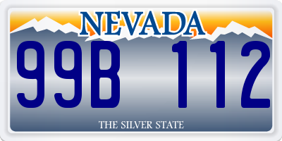NV license plate 99B112