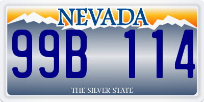 NV license plate 99B114