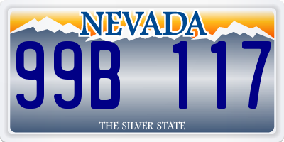 NV license plate 99B117