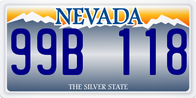 NV license plate 99B118