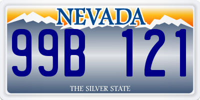 NV license plate 99B121