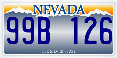 NV license plate 99B126